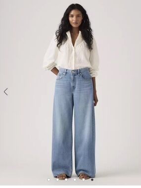 Levi’s XL Straight Leg Blue Denim Jeans | Women’s 26 baggy wide leg relaxed